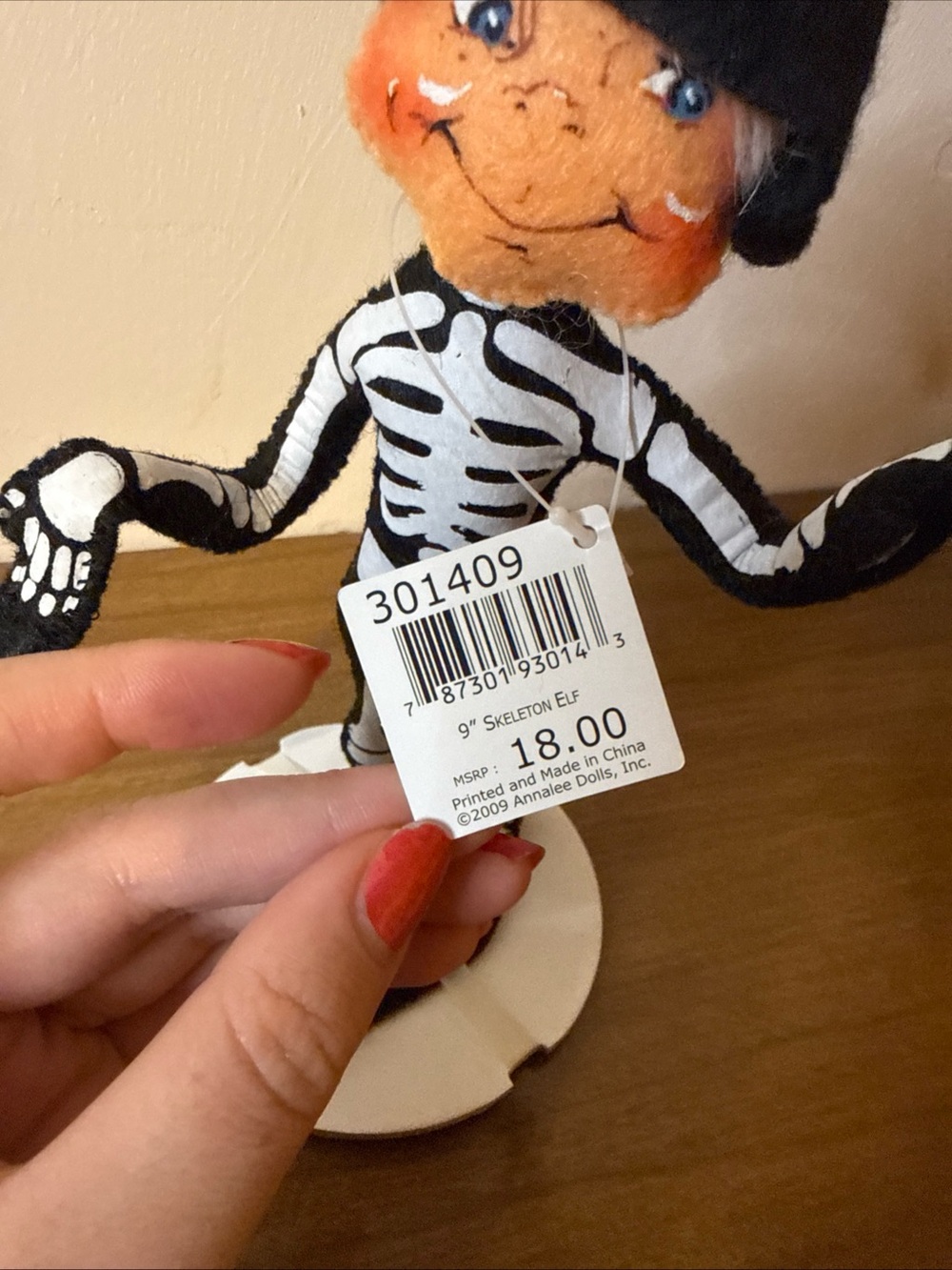 New with Tags 2009 Annalee 9” Halloween Skeleton Elf 301409 - Picture 2 of 6